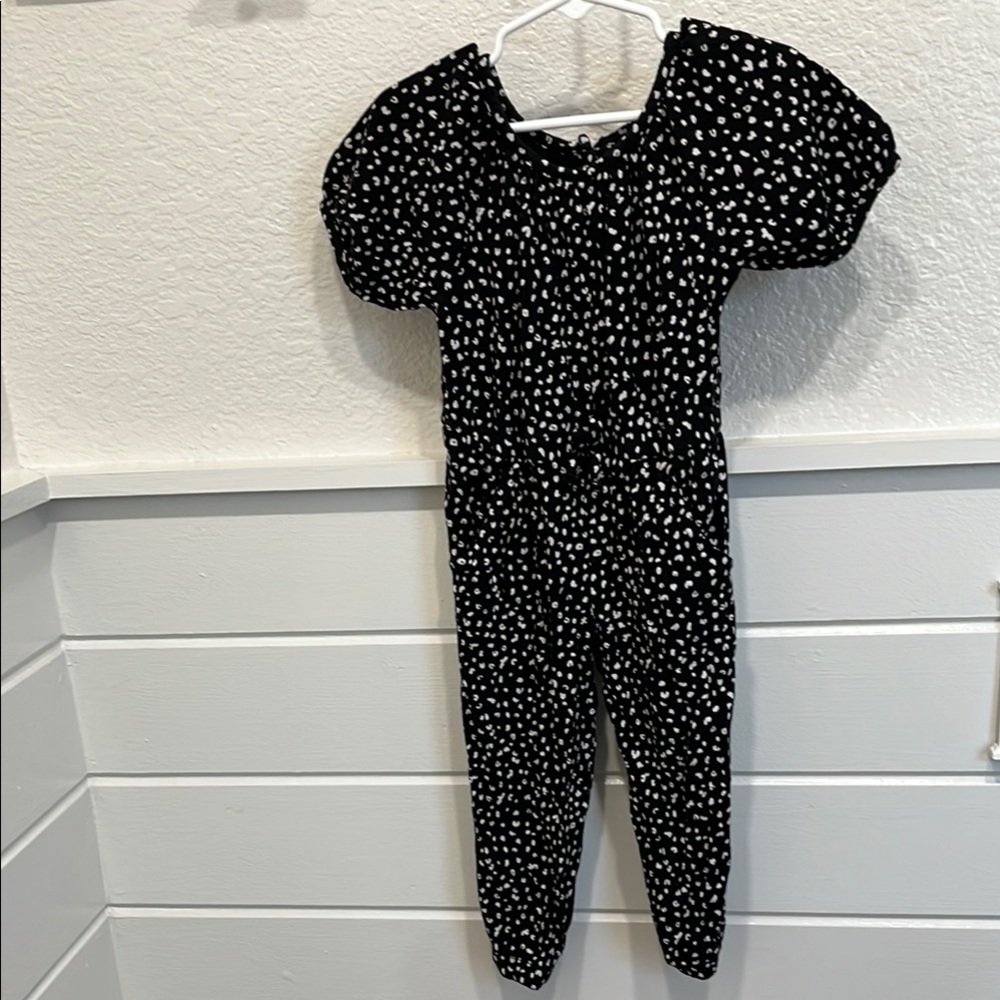 Old Navy Black and White Polka Dot jumpsuit